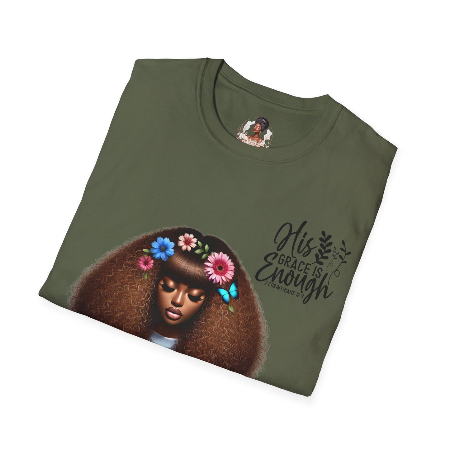 Graceful Christian Unisex T-Shirt - His Grace Is Enough Design