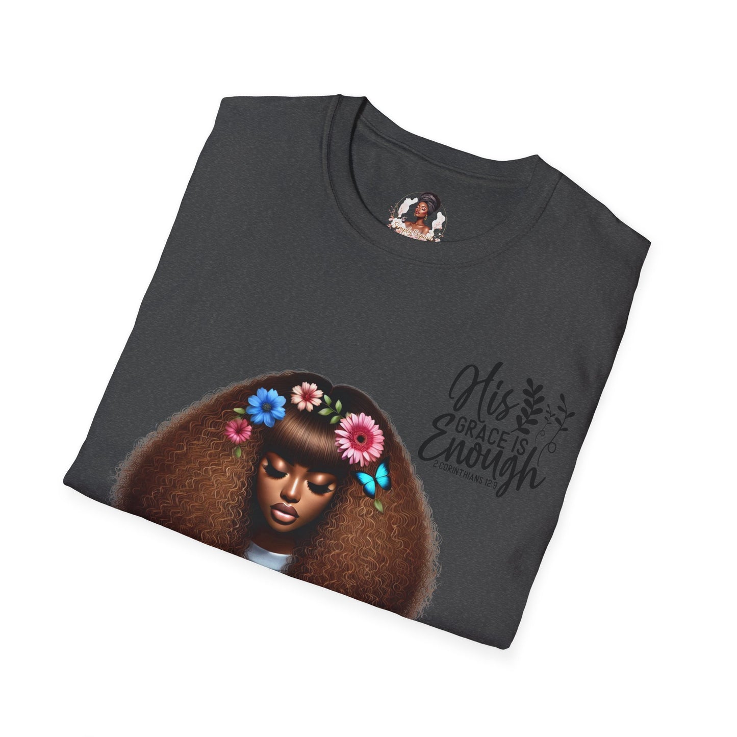 Graceful Christian Unisex T-Shirt - His Grace Is Enough Design