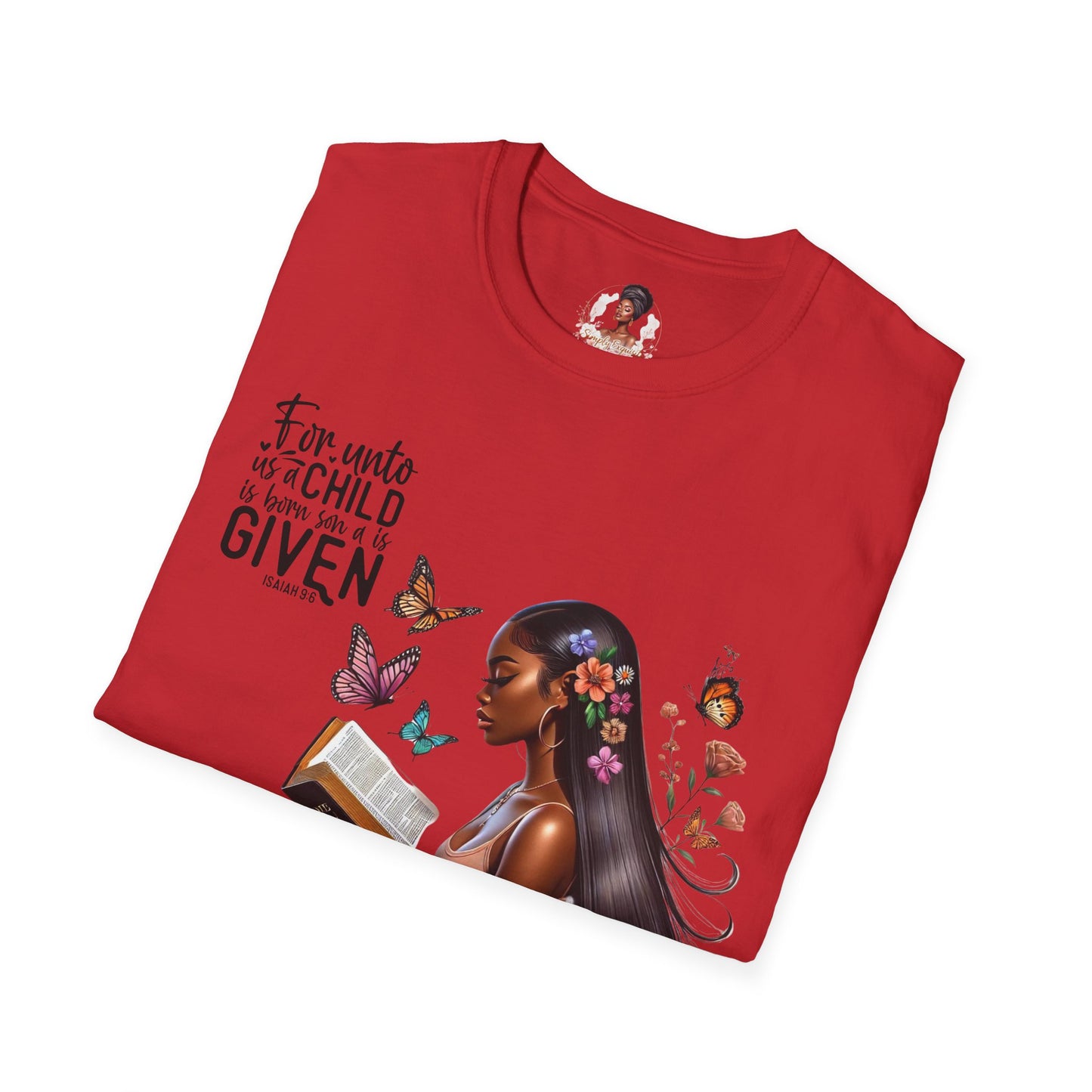 Christian Scripture Unisex Softstyle T-Shirt - Isaiah 9:6