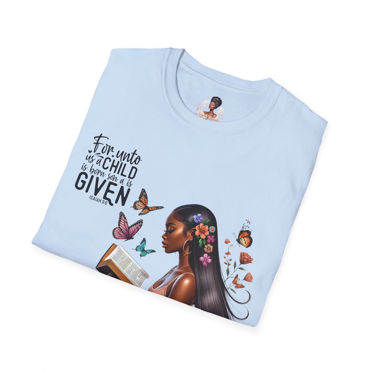 Christian Scripture Unisex Softstyle T-Shirt - Isaiah 9:6