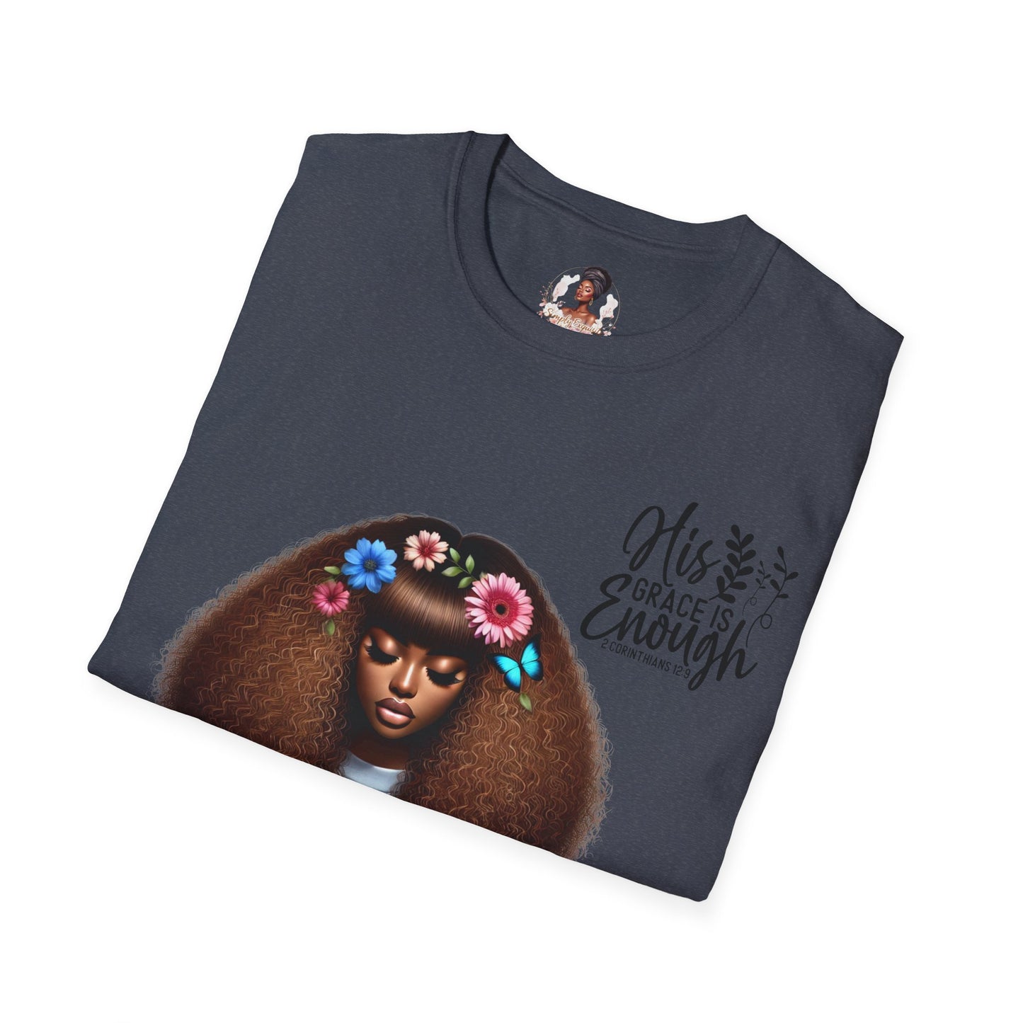 Graceful Christian Unisex T-Shirt - His Grace Is Enough Design