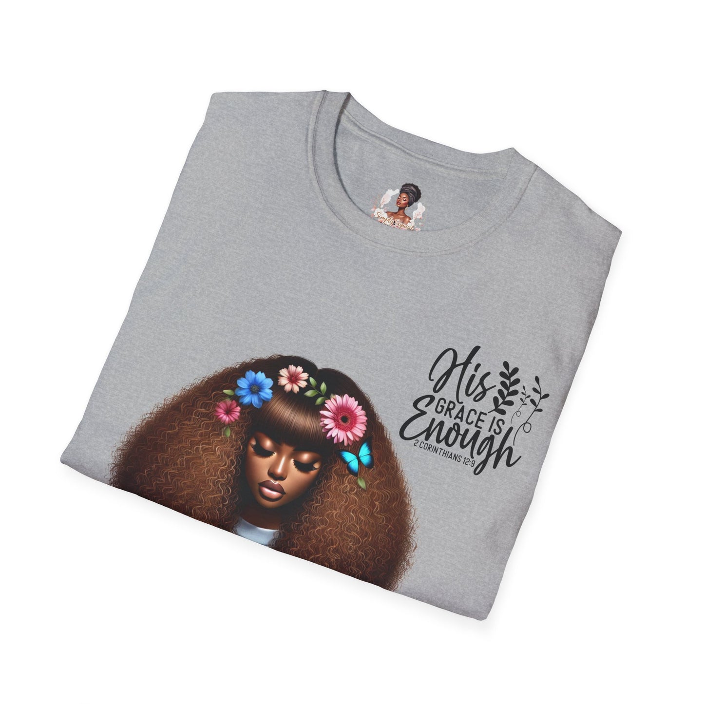 Graceful Christian Unisex T-Shirt - His Grace Is Enough Design