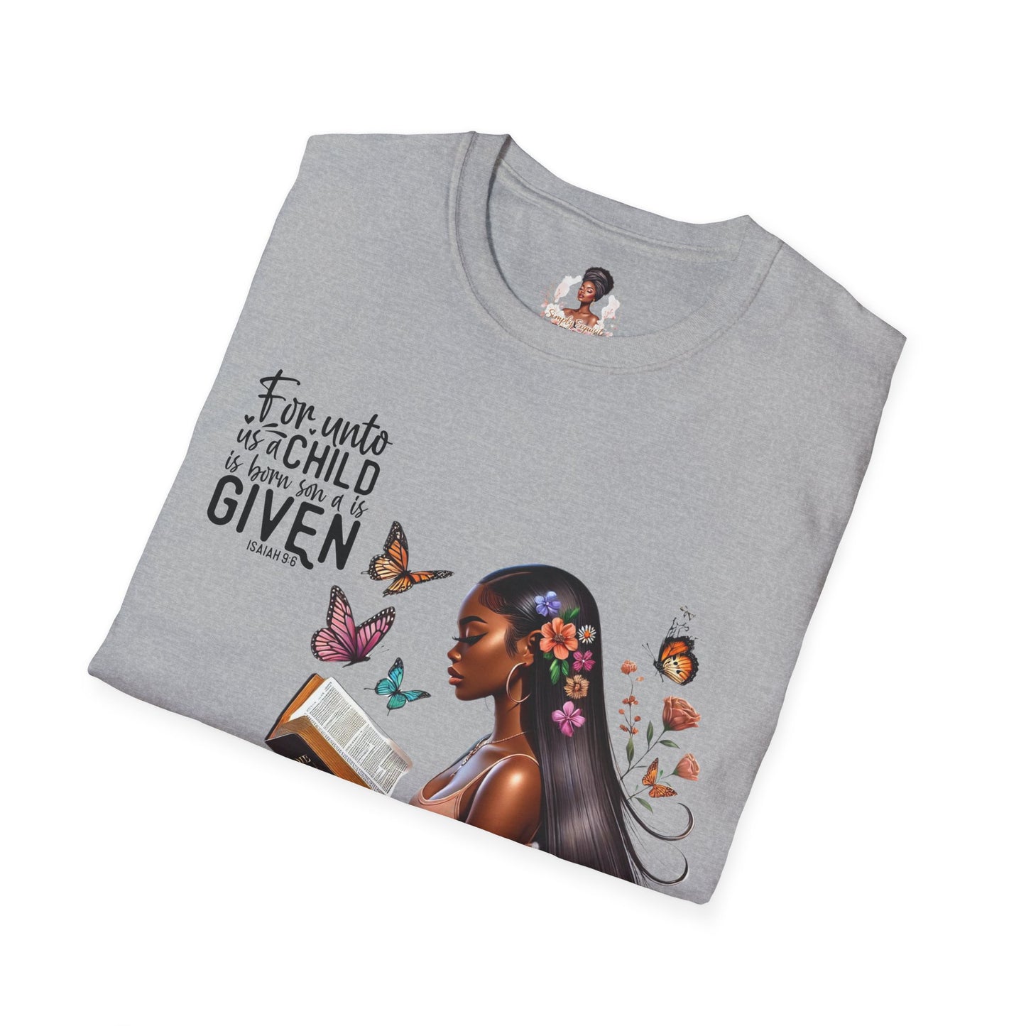 Christian Scripture Unisex Softstyle T-Shirt - Isaiah 9:6