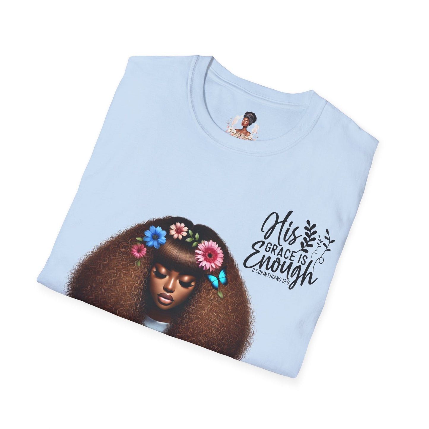 Graceful Christian Unisex T-Shirt - His Grace Is Enough Design