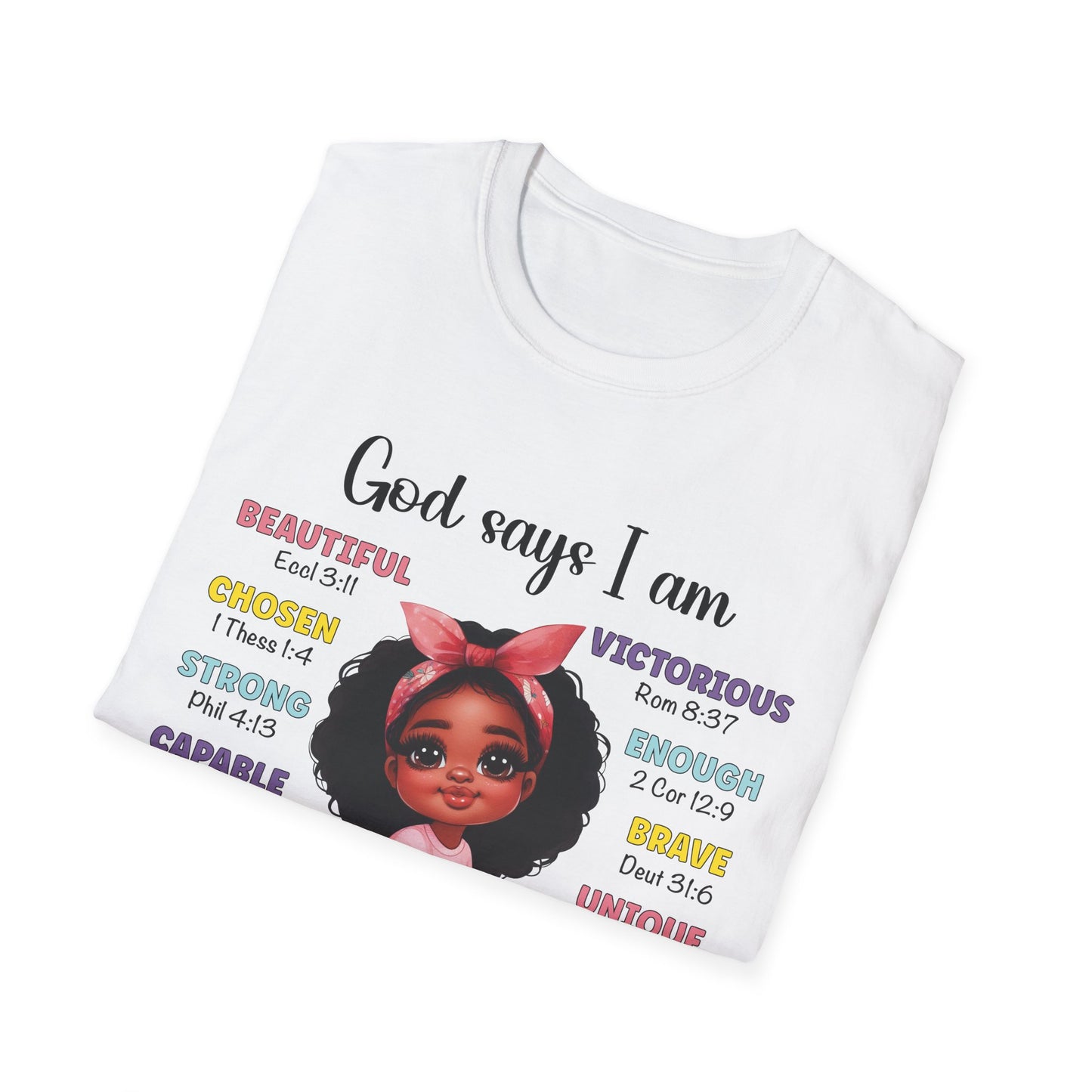 Empowering Affirmation T-Shirt, Inspirational Tee, God Says I Am, Motivational Presence, Self-Love Gift, Unisex Apparel