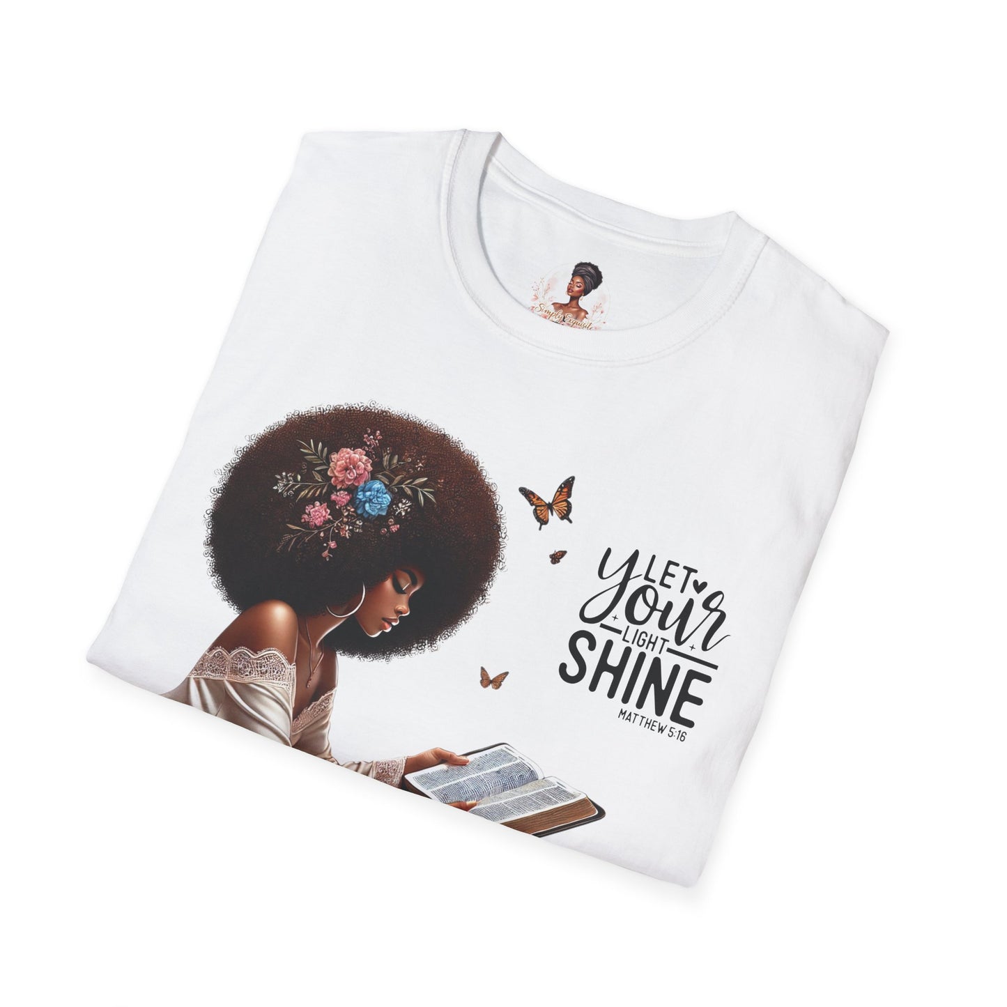 Let Your Light Shine Unisex T-Shirt, Inspirational Tee, Adjustable Fit, Every Day Wear, Gift for Her