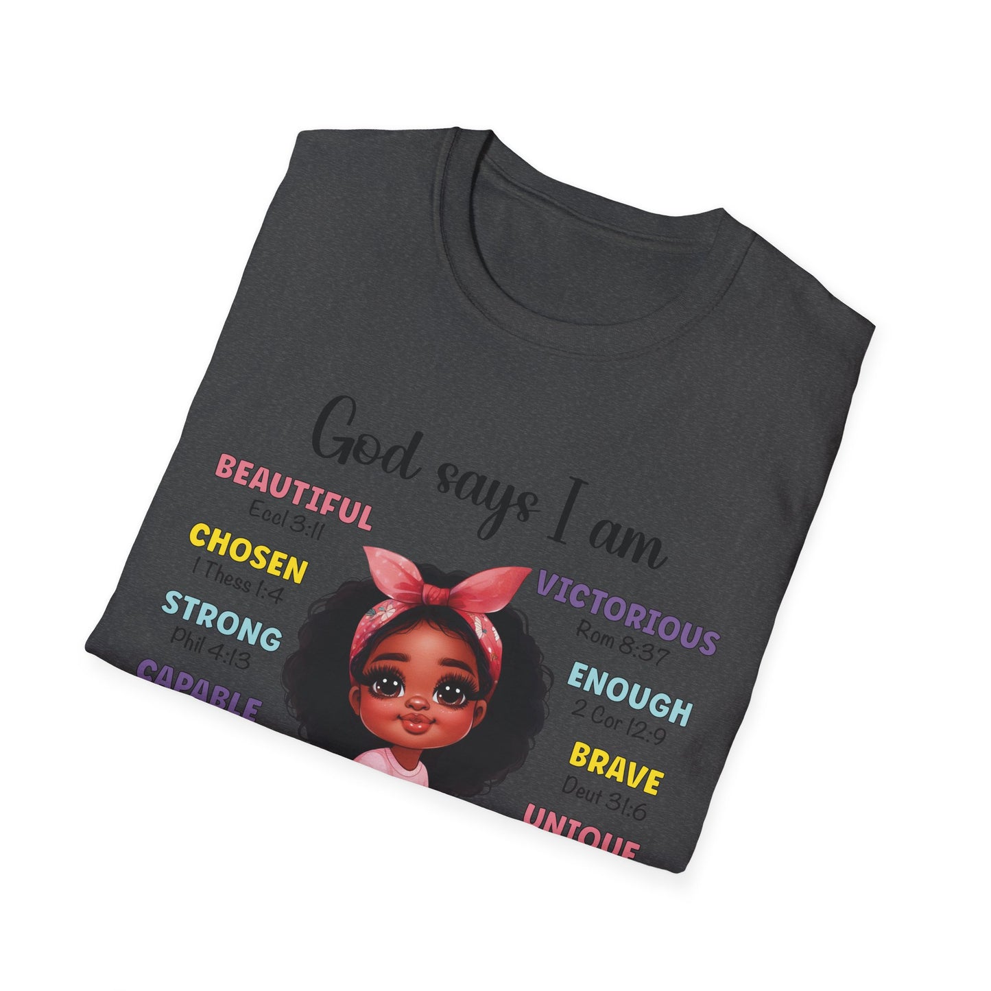 Empowering Affirmation T-Shirt, Inspirational Tee, God Says I Am, Motivational Presence, Self-Love Gift, Unisex Apparel
