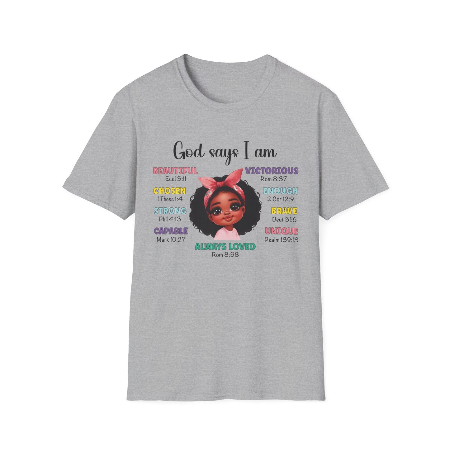 Empowering Affirmation T-Shirt, Inspirational Tee, God Says I Am, Motivational Presence, Self-Love Gift, Unisex Apparel