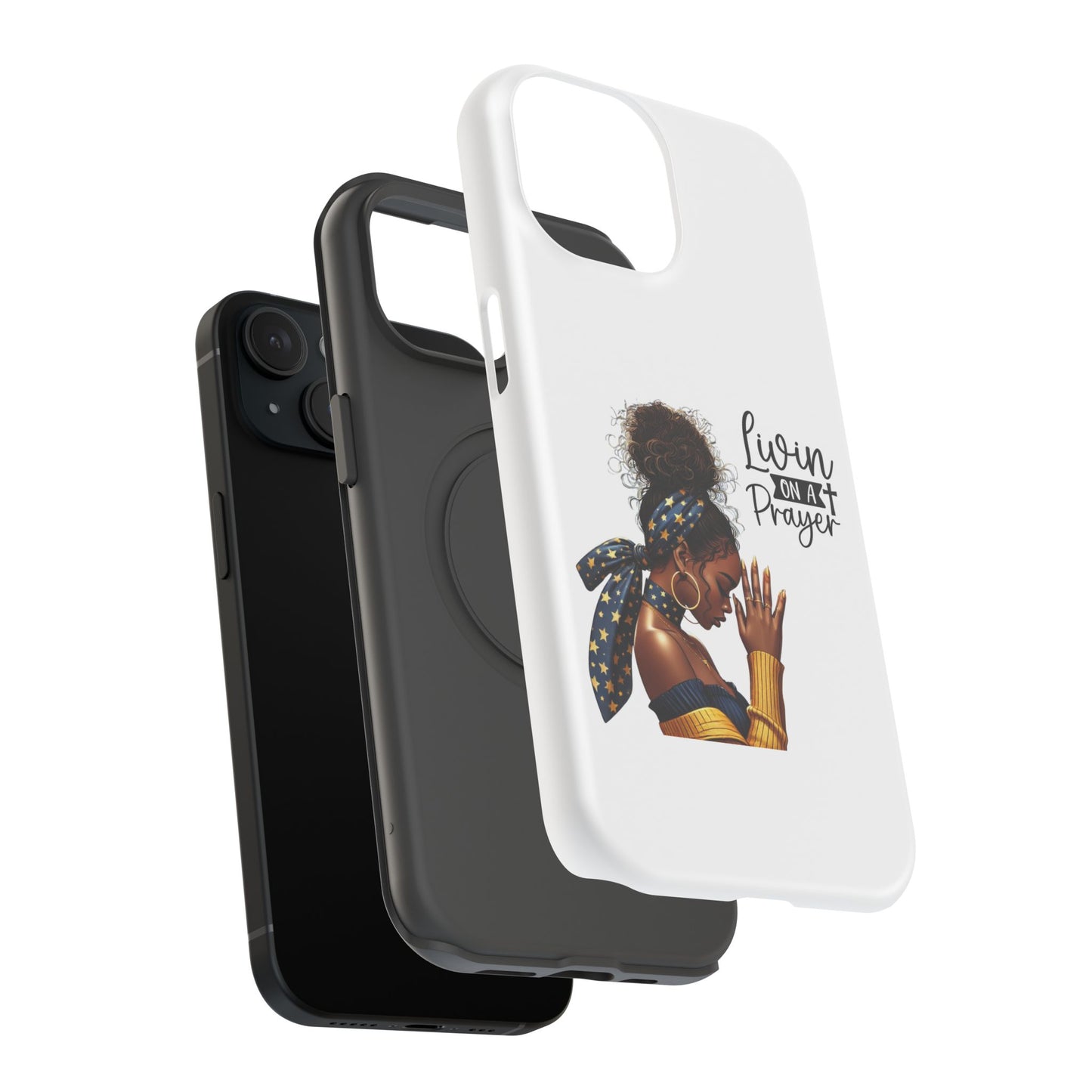 Prayerful Tough Cases | Stylish Phone Case for Faithful Souls, Inspirational Gift, Prayer Reminder, Black Woman Art, Everyday Use
