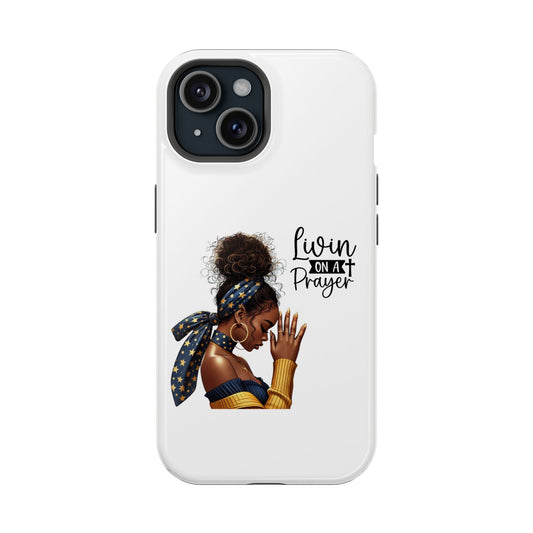 Prayerful Tough Cases | Stylish Phone Case for Faithful Souls, Inspirational Gift, Prayer Reminder, Black Woman Art, Everyday Use