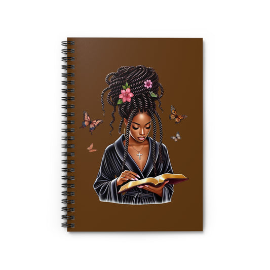 Stylish Girl Boss Spiral Notebook (Brown) - Ruled for Note-Taking, Journaling, Planning, Gift for Students, Creatives, Boss Ladies