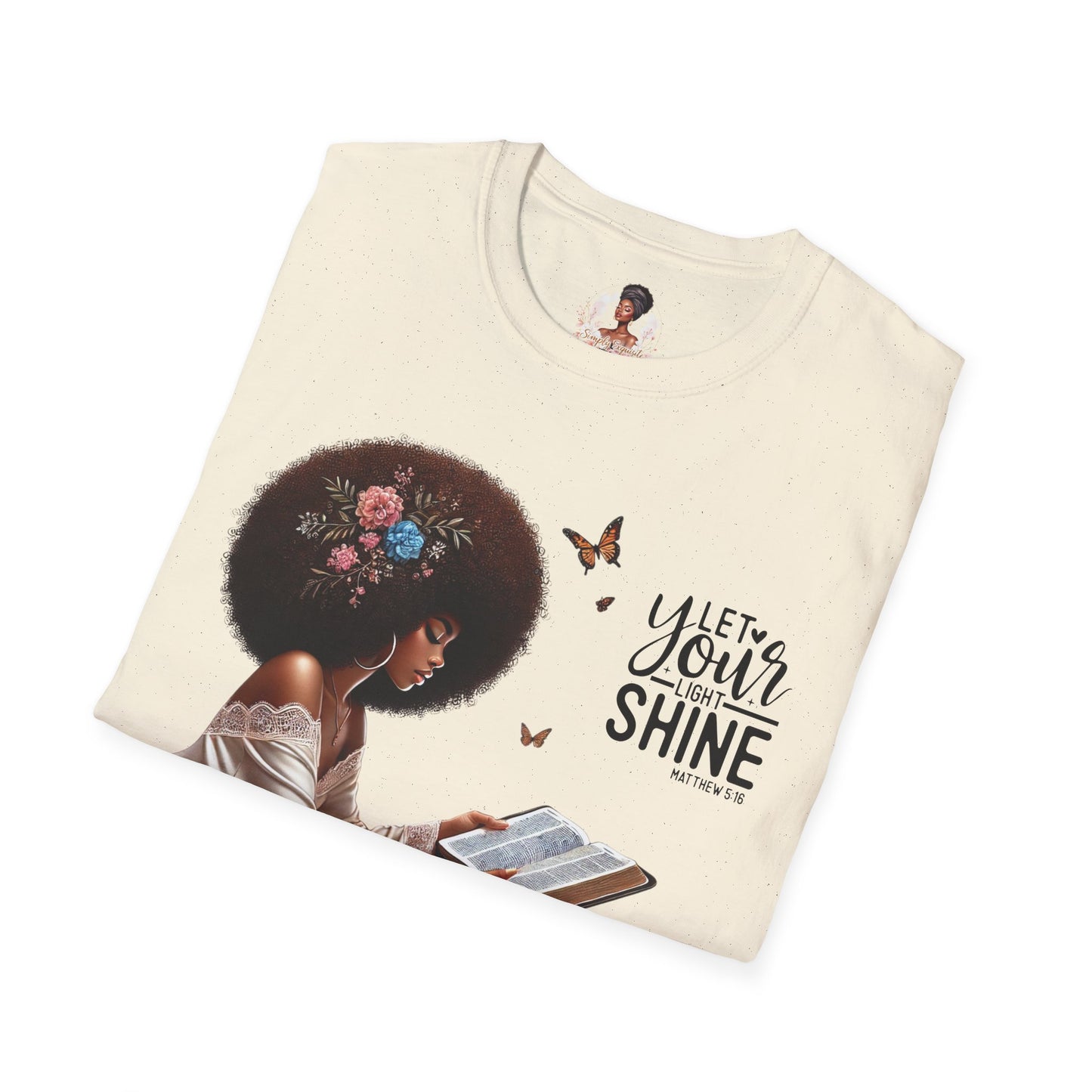 Let Your Light Shine Unisex T-Shirt, Inspirational Tee, Adjustable Fit, Every Day Wear, Gift for Her