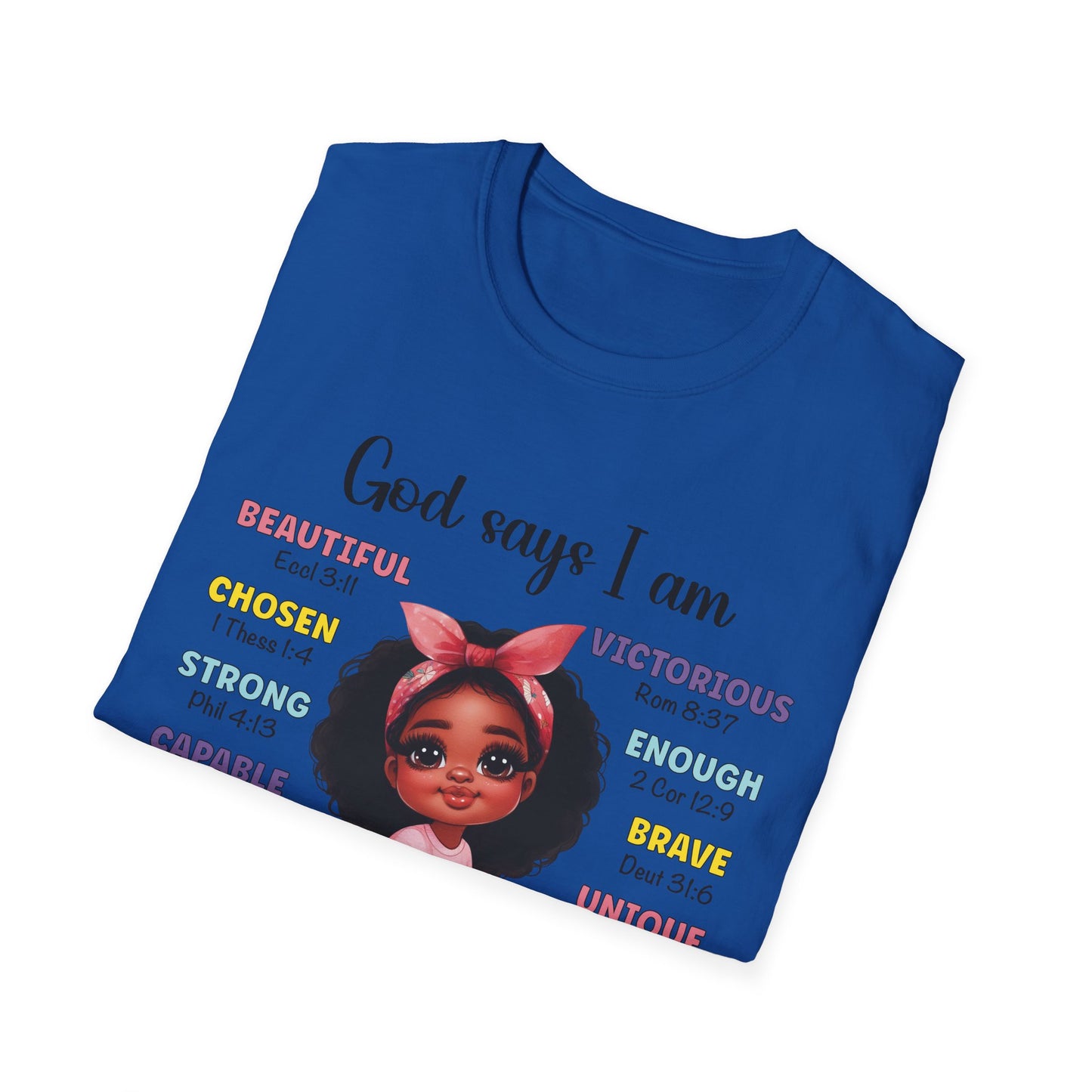Empowering Affirmation T-Shirt, Inspirational Tee, God Says I Am, Motivational Presence, Self-Love Gift, Unisex Apparel