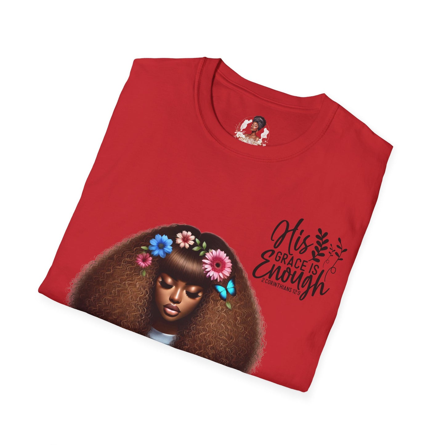 Graceful Christian Unisex T-Shirt - His Grace Is Enough Design