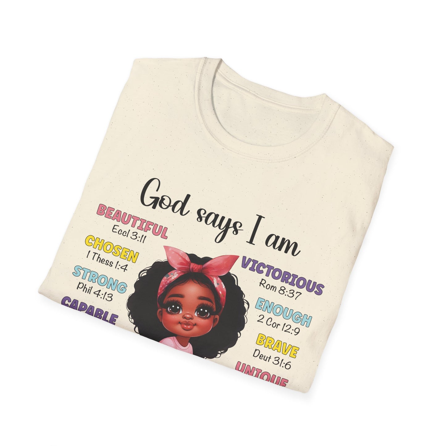 Empowering Affirmation T-Shirt, Inspirational Tee, God Says I Am, Motivational Presence, Self-Love Gift, Unisex Apparel