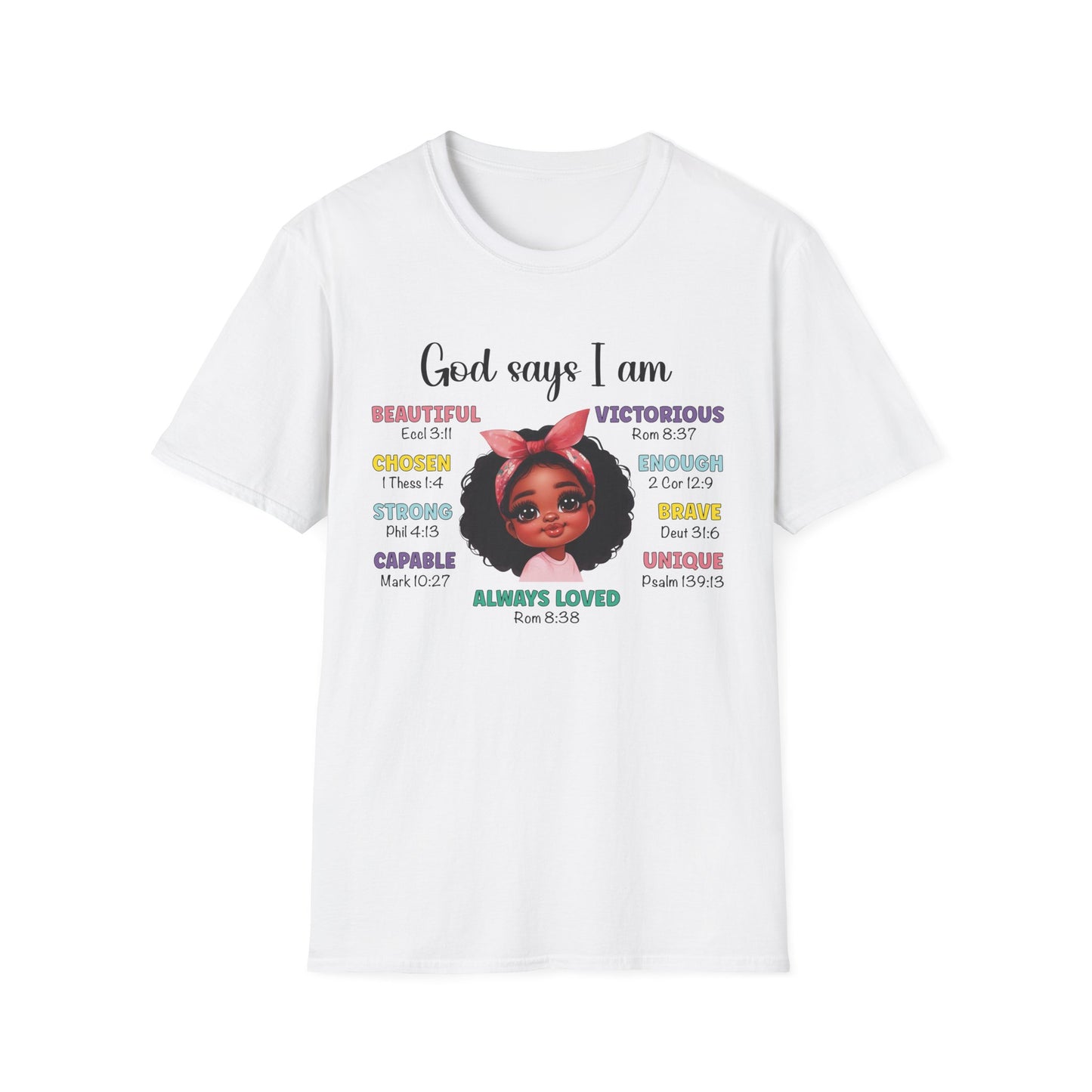 Empowering Affirmation T-Shirt, Inspirational Tee, God Says I Am, Motivational Presence, Self-Love Gift, Unisex Apparel