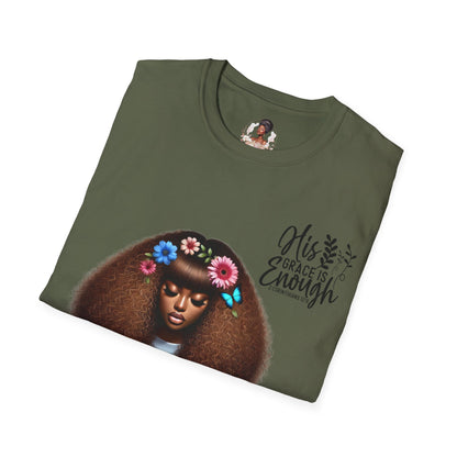 Graceful Christian Unisex T-Shirt - His Grace Is Enough Design