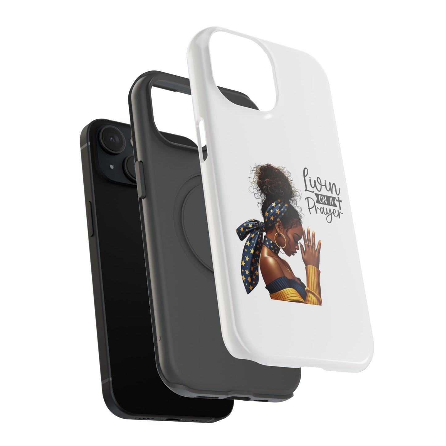 Prayerful Tough Cases | Stylish Phone Case for Faithful Souls, Inspirational Gift, Prayer Reminder, Black Woman Art, Everyday Use
