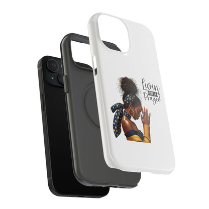 Prayerful Tough Cases | Stylish Phone Case for Faithful Souls, Inspirational Gift, Prayer Reminder, Black Woman Art, Everyday Use