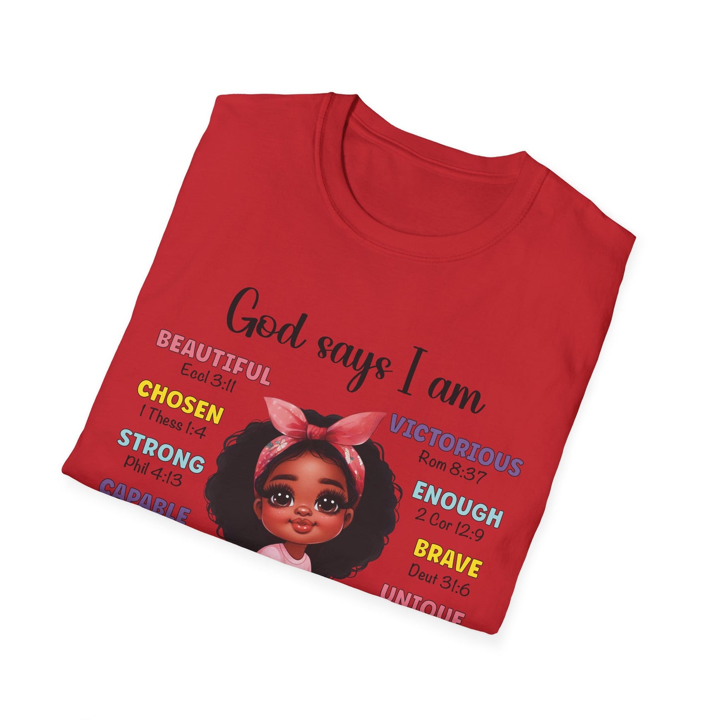 Empowering Affirmation T-Shirt, Inspirational Tee, God Says I Am, Motivational Presence, Self-Love Gift, Unisex Apparel