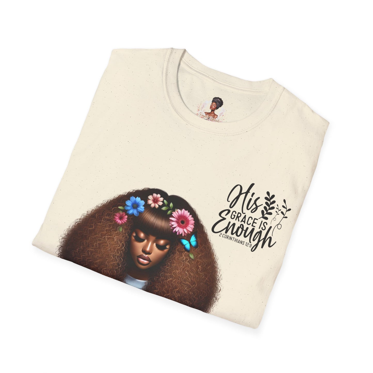 Graceful Christian Unisex T-Shirt - His Grace Is Enough Design