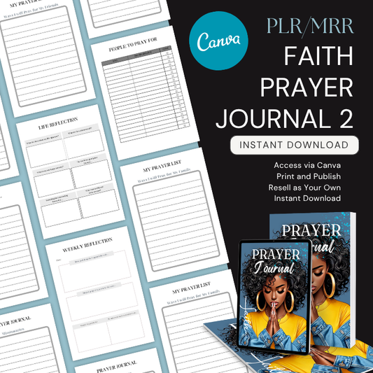 Faith Prayer Journal Vol. 2 (35 Pages) – PLR + MRR License