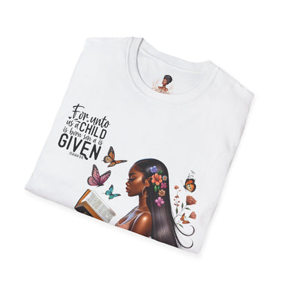 Christian Scripture Unisex Softstyle T-Shirt - Isaiah 9:6