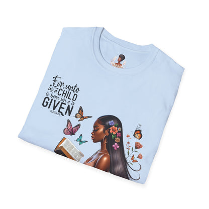 Christian Scripture Unisex Softstyle T-Shirt - Isaiah 9:6