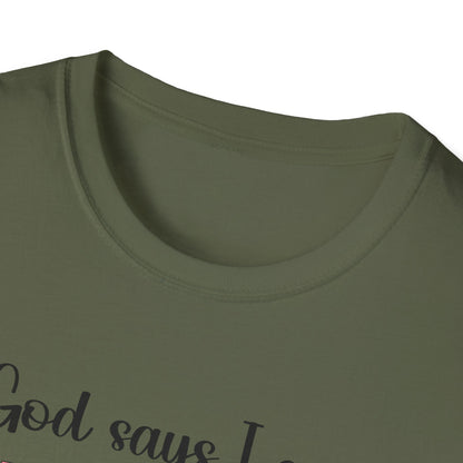 Empowering Affirmation T-Shirt, Inspirational Tee, God Says I Am, Motivational Presence, Self-Love Gift, Unisex Apparel