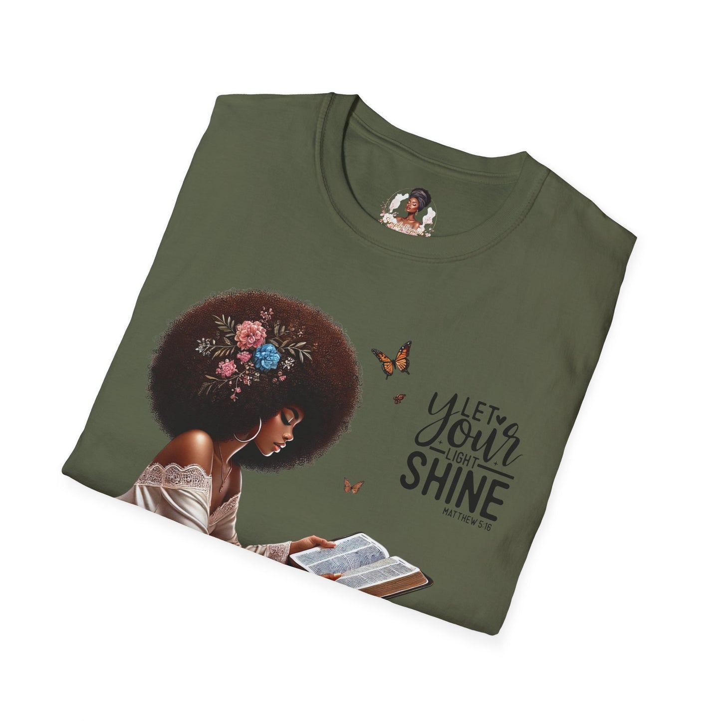 Let Your Light Shine Unisex T-Shirt, Inspirational Tee, Adjustable Fit, Every Day Wear, Gift for Her