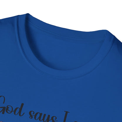 Empowering Affirmation T-Shirt, Inspirational Tee, God Says I Am, Motivational Presence, Self-Love Gift, Unisex Apparel
