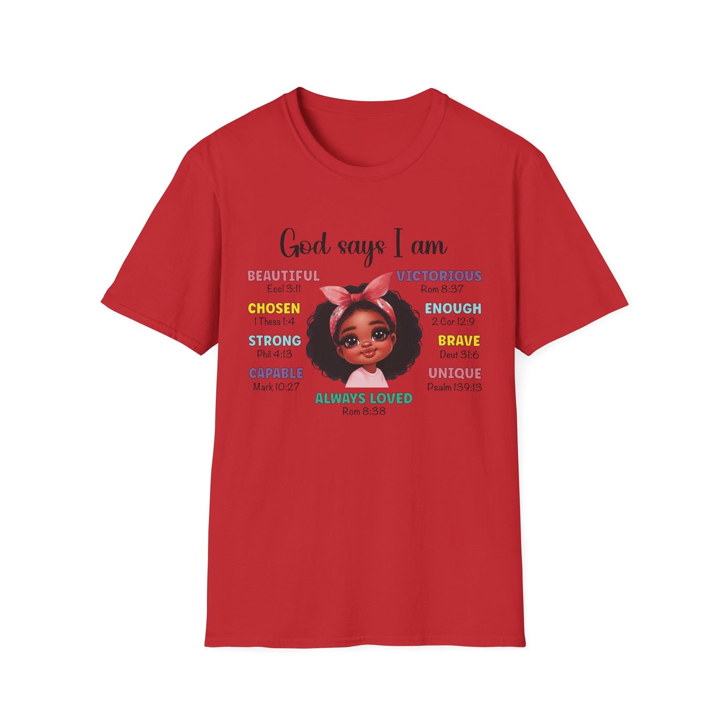 Empowering Affirmation T-Shirt, Inspirational Tee, God Says I Am, Motivational Presence, Self-Love Gift, Unisex Apparel