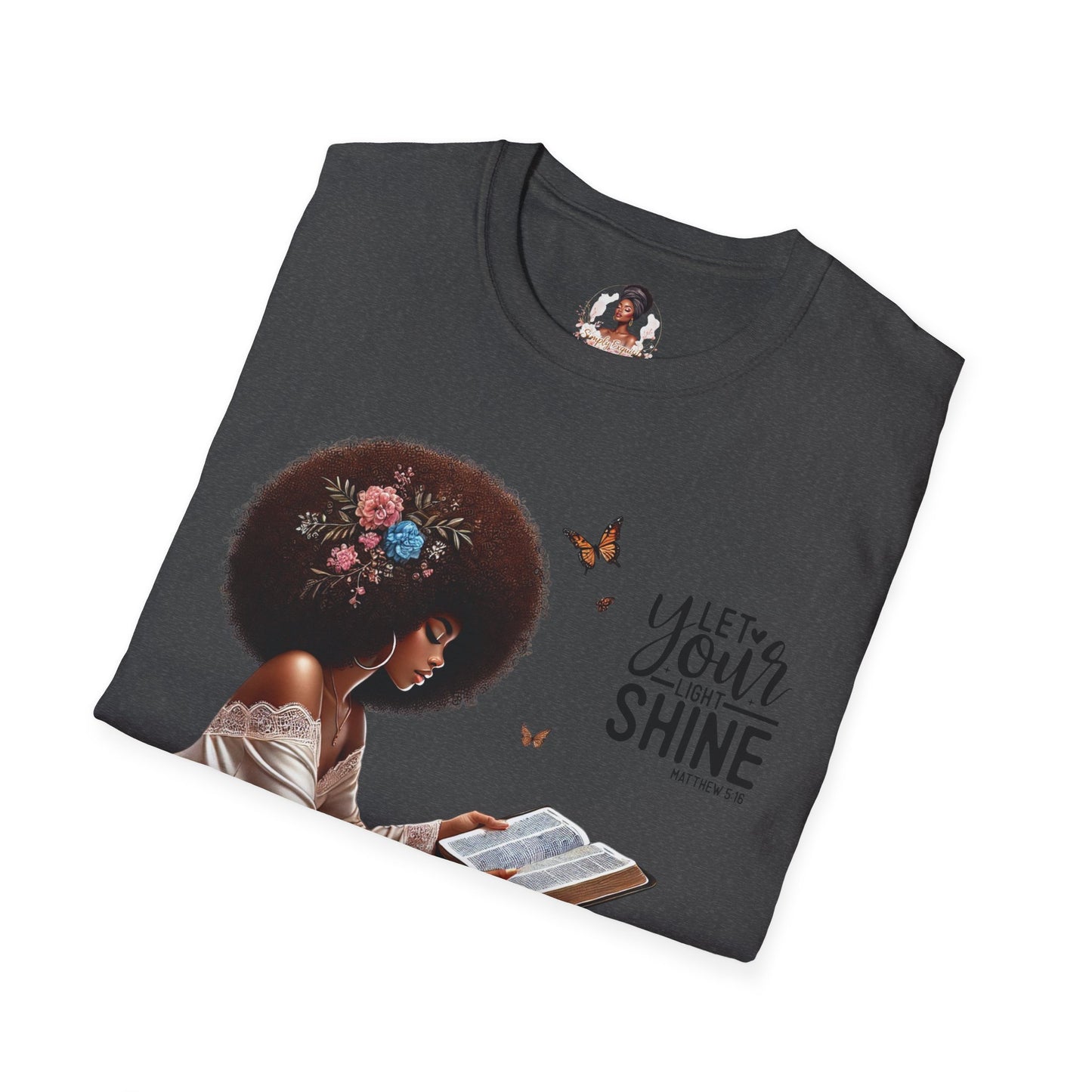 Let Your Light Shine Unisex T-Shirt, Inspirational Tee, Adjustable Fit, Every Day Wear, Gift for Her