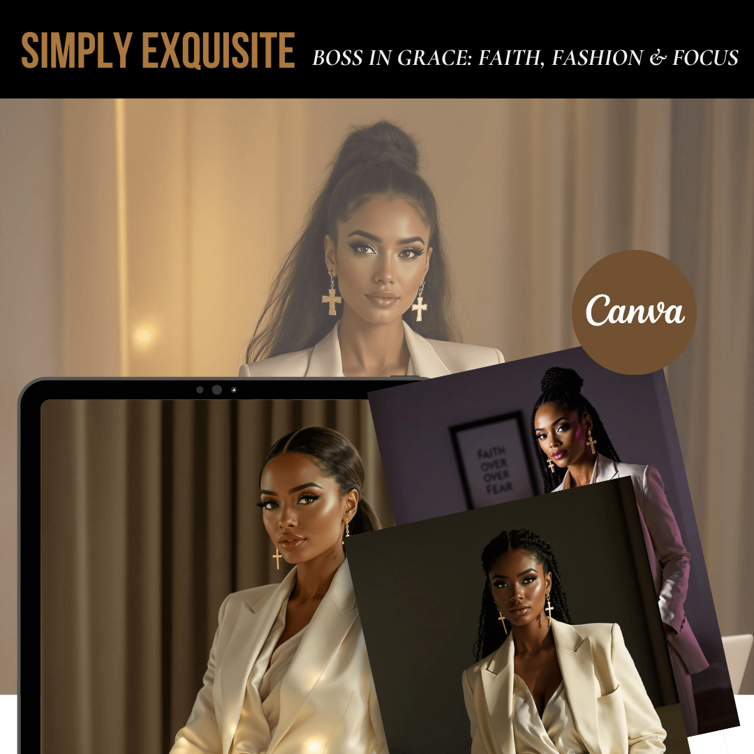 Boss in Grace: Faith, Fashion, and Focus — Stock Photo Bundle (Digital Download)